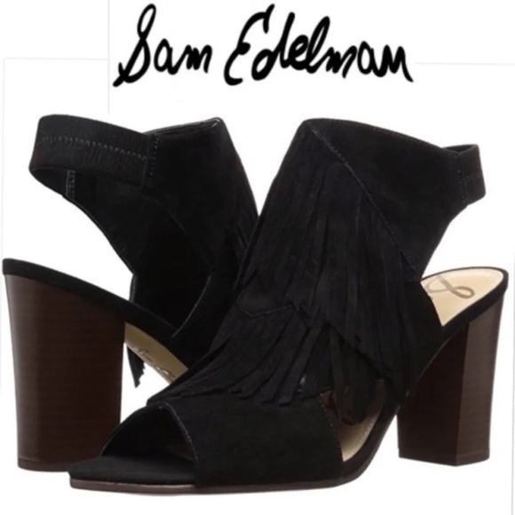 New Sam Edelman Elaine Fringe 8 Heels - Picture 13 of 15